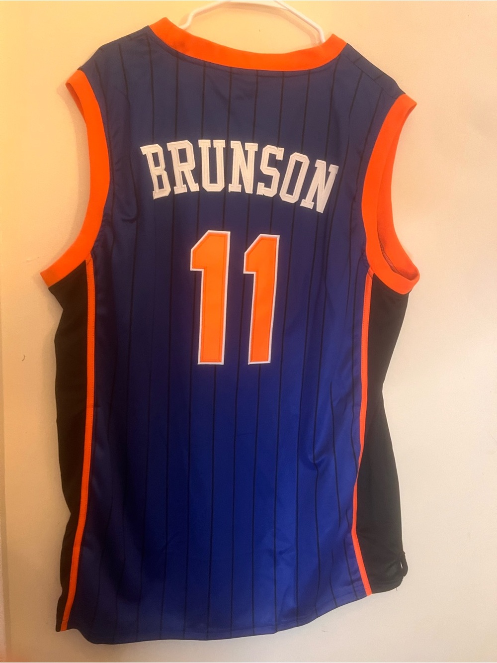 embroidered pinstripe new york brunson basketball jersey